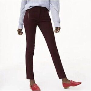 💥Loft Julie Brundy Flat Front Zip Moto High Waist Skinny Denim Pants